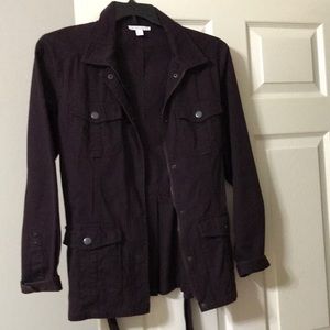 NWOT. Westport eggplant colored cotton jacket. Size L.